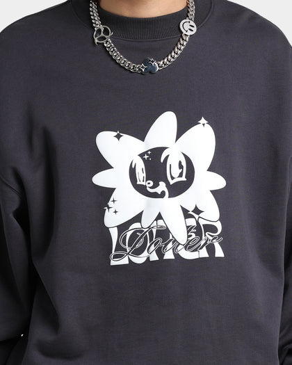 Loiter Utopia Fleur Crewneck Charcoal