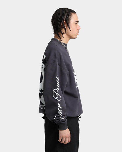 Loiter Utopia Fleur Crewneck Charcoal