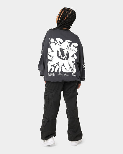 Loiter Utopia Fleur Crewneck Charcoal