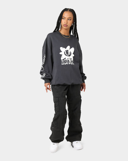 Loiter Utopia Fleur Crewneck Charcoal