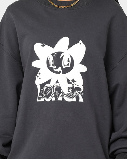 Loiter Utopia Fleur Crewneck Charcoal