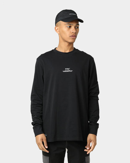 Pyra Stacked Logo Long Sleeve T-Shirt Black/White
