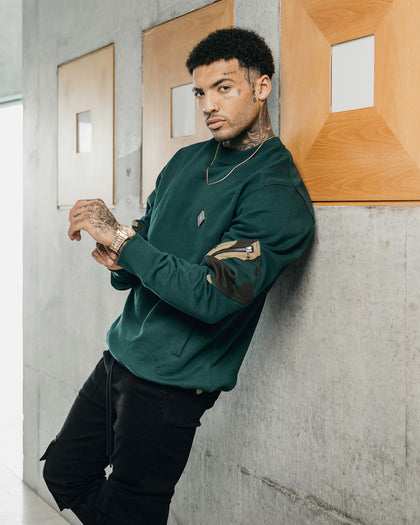 Saint Morta Syndicate Crewneck Stadium Green/Camo