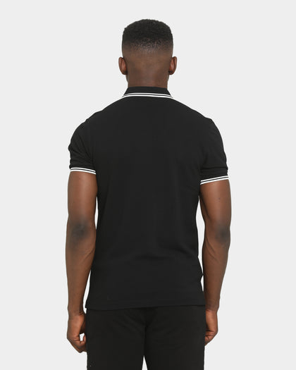 Fred Perry Twin Tipped Polo Shirt Black/White/White