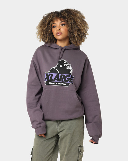 X-Large 91 Slanted Logo Hoodie Dark Mauve