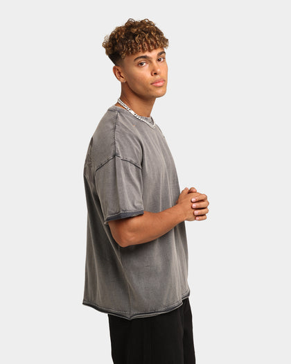 Loiter Utopia Raw T-Shirt Charcoal