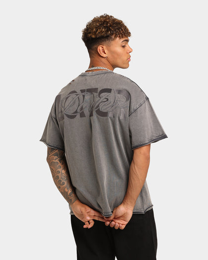 Loiter Utopia Raw T-Shirt Charcoal