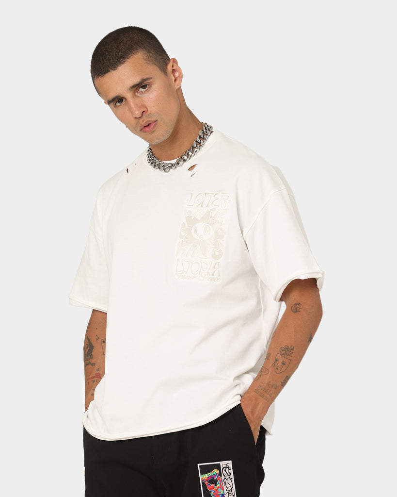 Loiter Utopia Raw T-Shirt Off White | Culture Kings