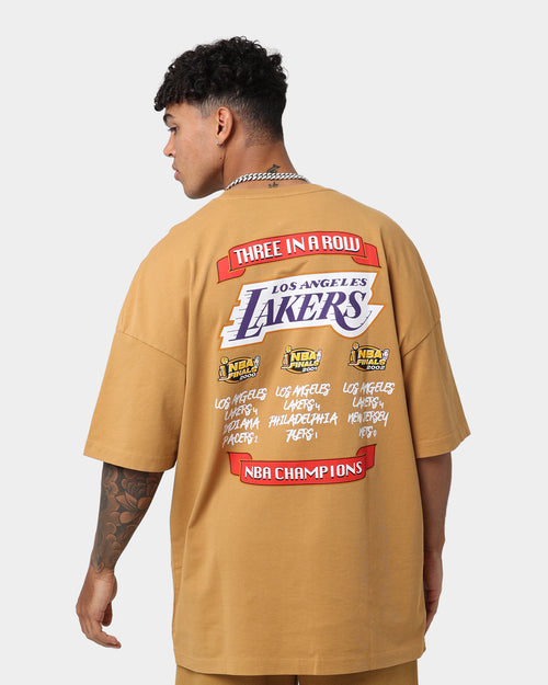 Mitchell & Ness Los Angeles Lakers 3-Peat T-Shirt Bone Brown