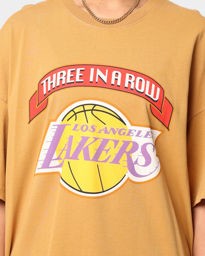 Mitchell & Ness Los Angeles Lakers 3-Peat T-Shirt Bone Brown