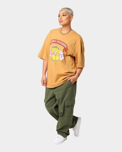 Mitchell & Ness Los Angeles Lakers 3-Peat T-Shirt Bone Brown