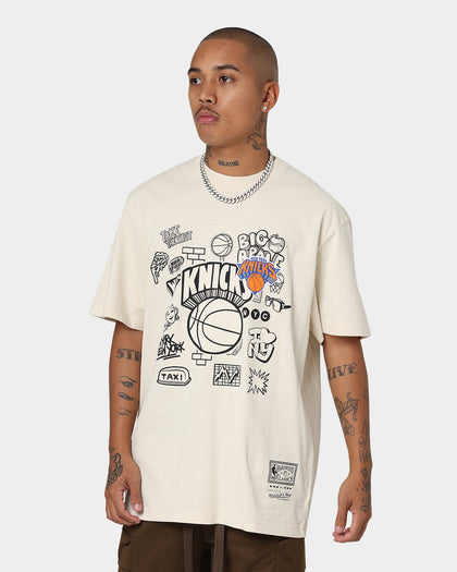 Mitchell & Ness New York Knicks Doodle T-Shirt Faded Stone
