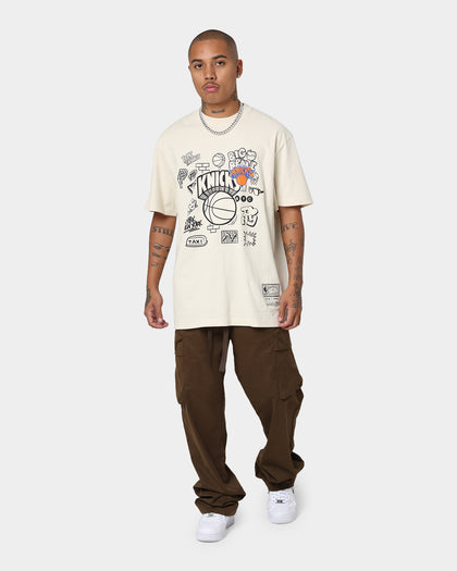 Mitchell & Ness New York Knicks Doodle T-Shirt Faded Stone