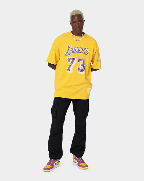 Mitchell & Ness Los Angeles Lakers Dennis Rodman #34 N&N Oversized T-Shirt Faded Yellow