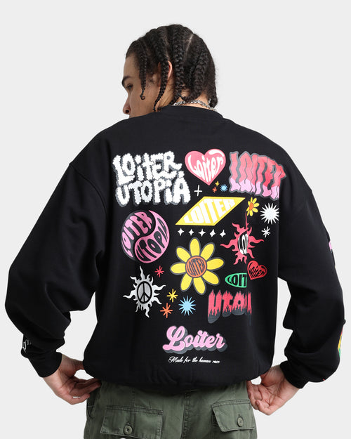 Loiter Day Dream Crewneck Black