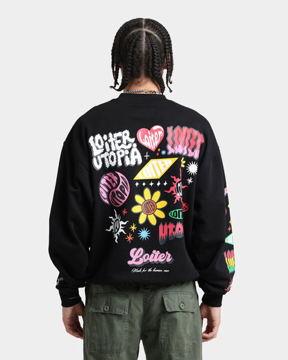 Loiter Day Dream Crewneck Black