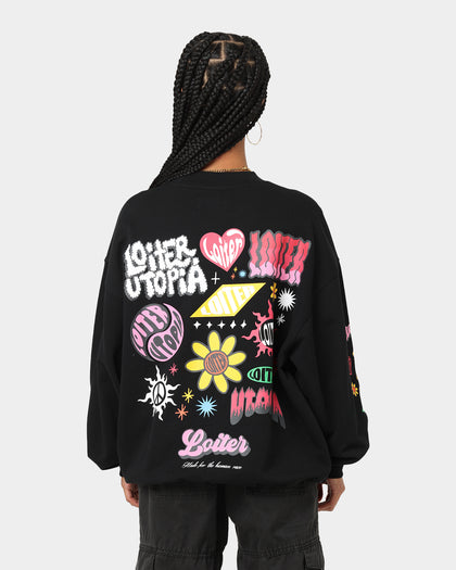 Loiter Day Dream Crewneck Black
