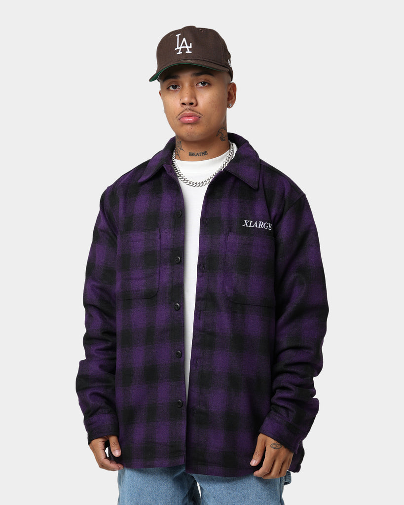 X-Large Rip Jacket Black/Purple | Culture Kings