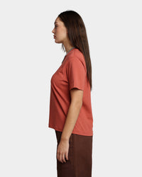 HUF Women's OG Logo Relaxed T-Shirt Brick