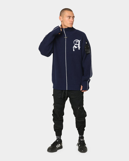 The Anti Order Affiliated High Neck Sweater Dark Navy/White