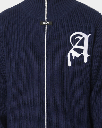 The Anti Order Affiliated High Neck Sweater Dark Navy/White