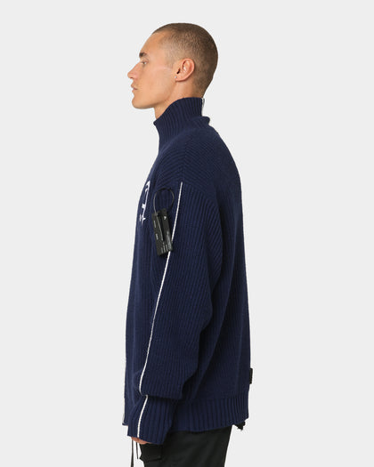 The Anti Order Affiliated High Neck Sweater Dark Navy/White
