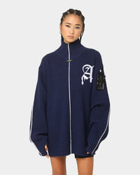 The Anti Order Affiliated High Neck Sweater Dark Navy/White