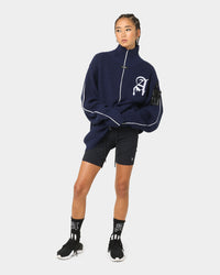 The Anti Order Affiliated High Neck Sweater Dark Navy/White