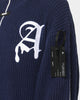 The Anti Order Affiliated High Neck Sweater Dark Navy/White