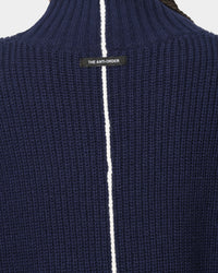 The Anti Order Affiliated High Neck Sweater Dark Navy/White