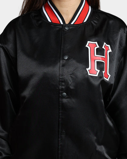 HUF Crackerjack Satin Baseball Jacket Black