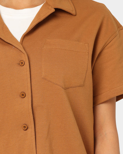 EN ES Women's Dylan Terry Shirt Tan