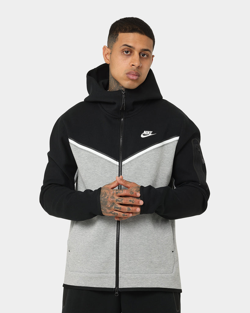 Nike Sportswear Tech Fleece Full-Zip Hoodie Black/Dark Grey Heather ...