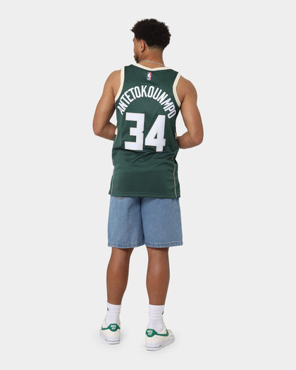 Nike Giannis Antetokounmpo Milwaukee Bucks #34 Icon Edition 2022/23 Nike Dri-FIT NBA Swingman Jersey Fir