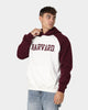 National Collegiate Athletic Association Harvard Crimson Two Tone Raglan Hoodie Vintage White