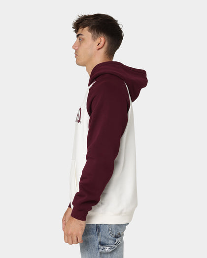 National Collegiate Athletic Association Harvard Crimson Two Tone Raglan Hoodie Vintage White