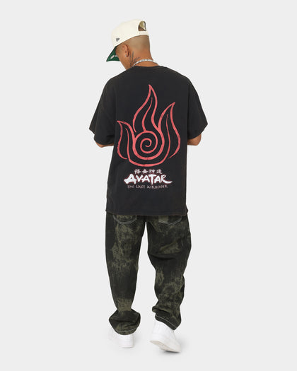 Goat Crew x Avatar: The Last Airbender Fire Elements Vintage T-Shirt Black Wash