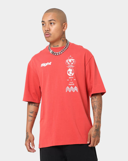 Jordan Flight Heritage 85 Stacked Logo T-Shirt Red Clay