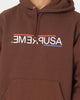 Supreme USA Hooded Sweatshirt Brown