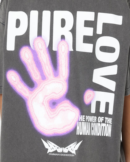 Loiter Human Condition Vintage T-Shirt Charcoal