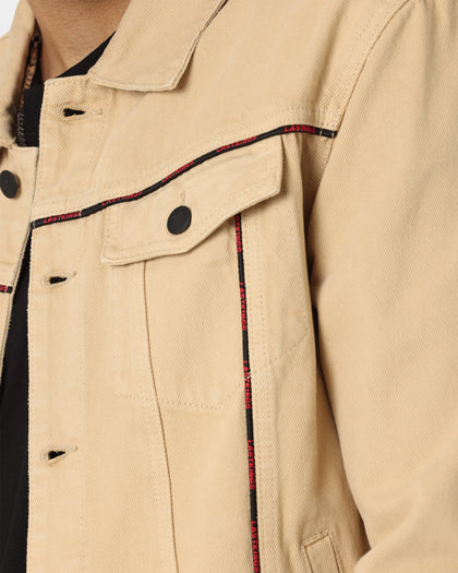 Last Kings Piping Denim Jacket Denim/Khaki
