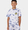Santa Cruz Kids' Checked Out Flamed Dot Front T-Shirt Blue Tie Dye