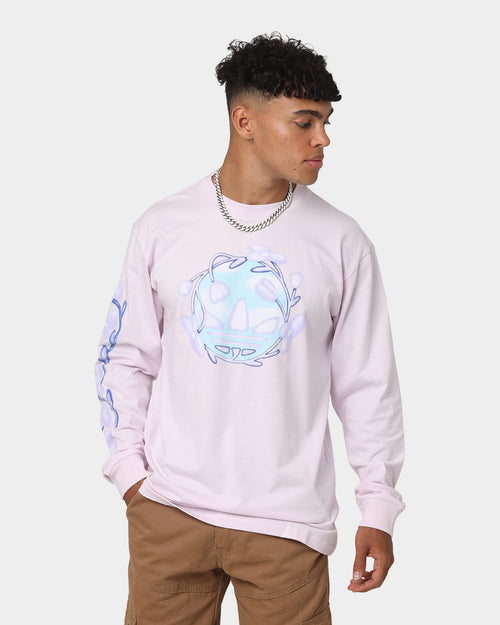 Adidas Trefoil Floral Long Sleeve T-Shirt Almost Pink/Multi-Coloured