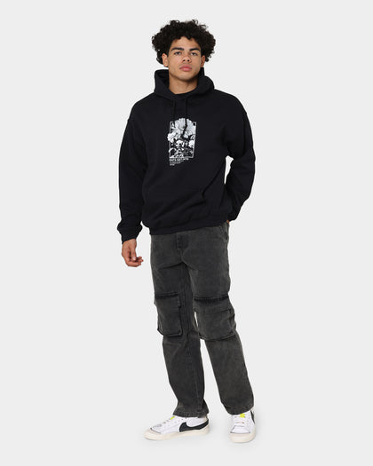 Rats Get Fat Paint Flower Hoodie Black