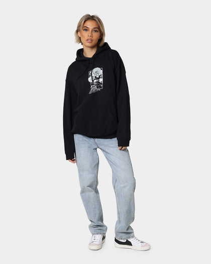 Rats Get Fat Paint Flower Hoodie Black