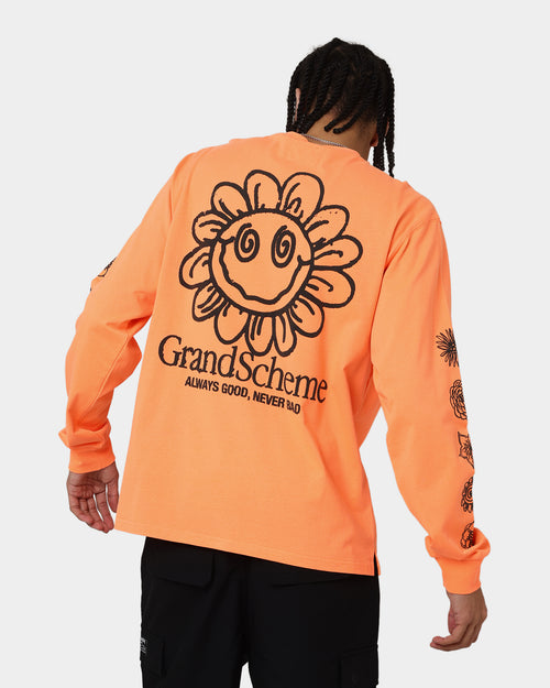 Grand Scheme Always Good Long Sleeve T-Shirt Fluro Orange