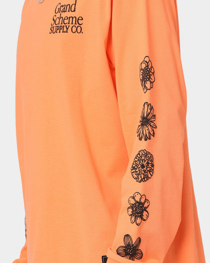 Grand Scheme Always Good Long Sleeve T-Shirt Fluro Orange