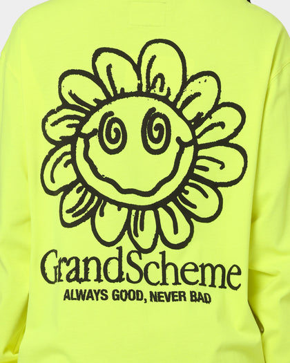 Grand Scheme Always Good Long Sleeve T-Shirt Fluro Yellow