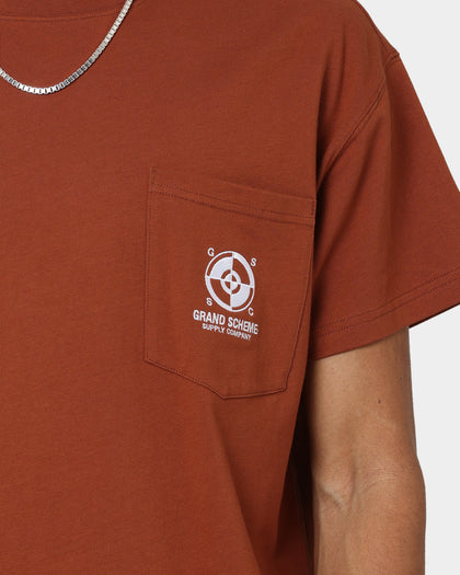 Grand Scheme Pocket T-Shirt Brown