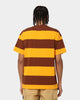 Grand Scheme Yarn Dyed Short Sleeve T-Shirt Brown/Yellow
